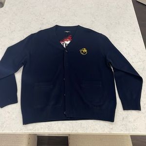 BNWT Malbon Golf & Yatch Club cardigan XXL navy blue